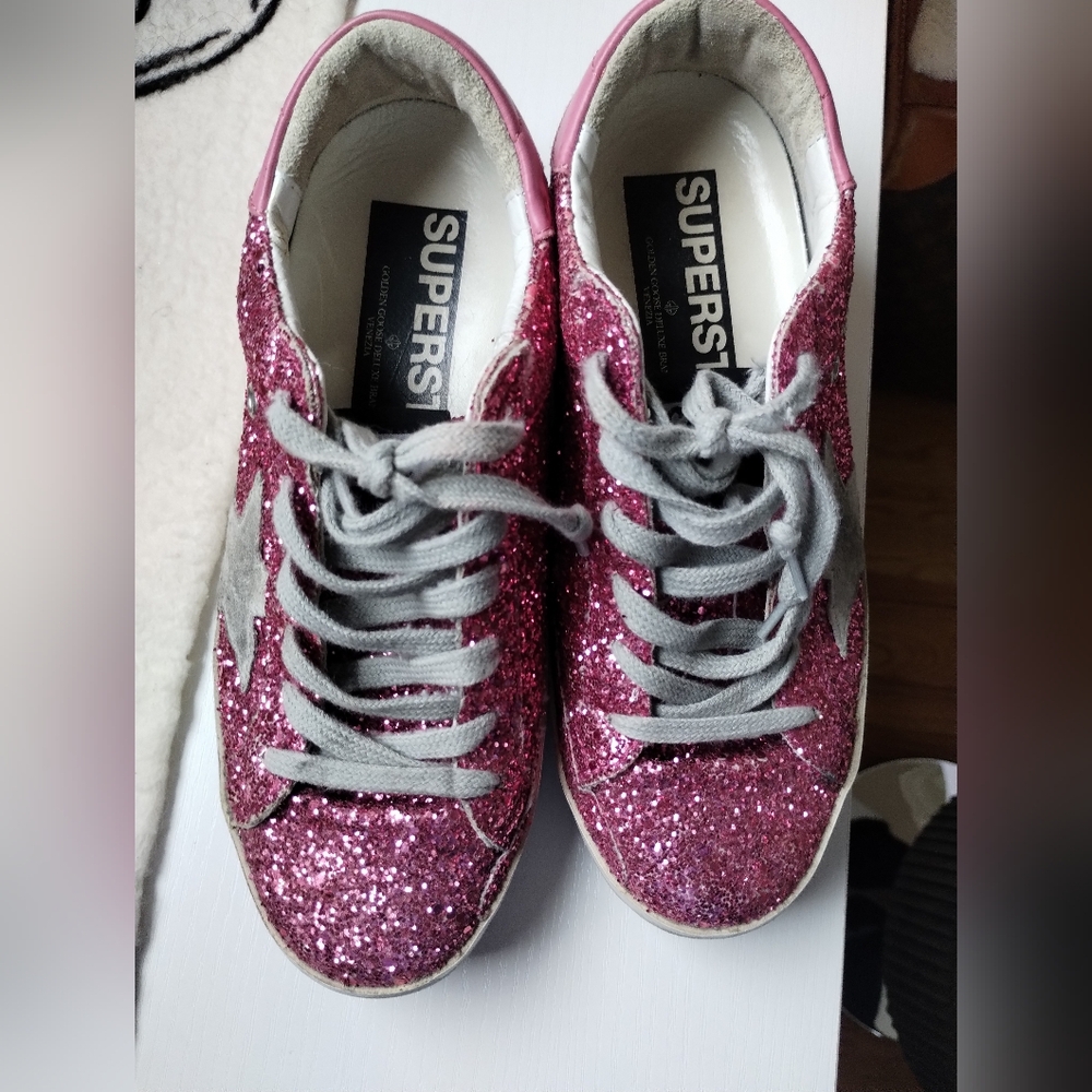 Golden Goose Pink Glitter Sneakers 5.5 - Picture 5 of 13